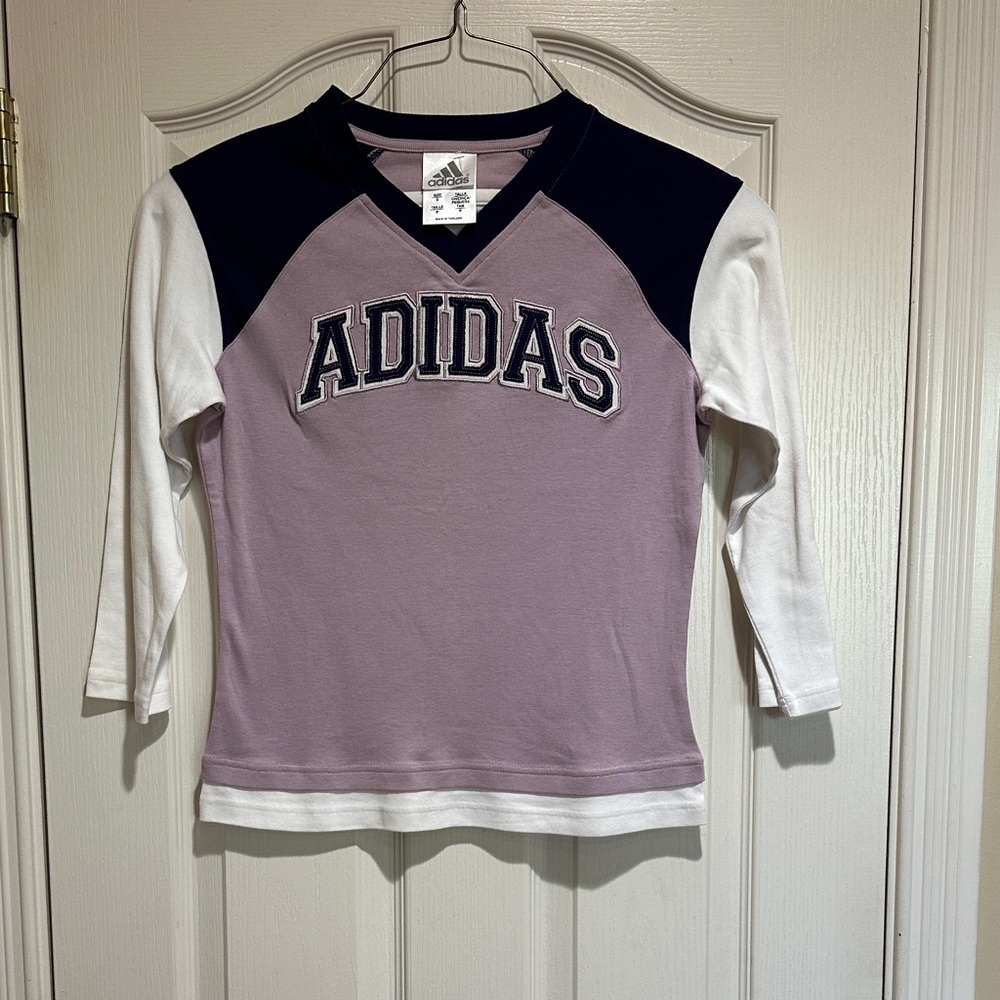 Adidas Long Sleeve Shirt in Purple and White